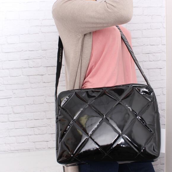 Chanel Black Patent Leather Camera Bag Shoulder Crossbody A4996 - Picture 3 of 11